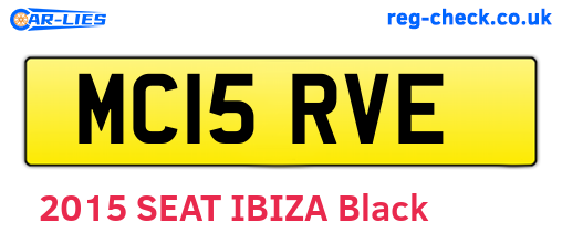 MC15RVE are the vehicle registration plates.