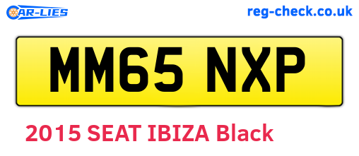 MM65NXP are the vehicle registration plates.