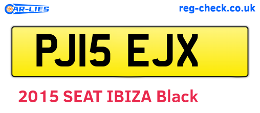 PJ15EJX are the vehicle registration plates.