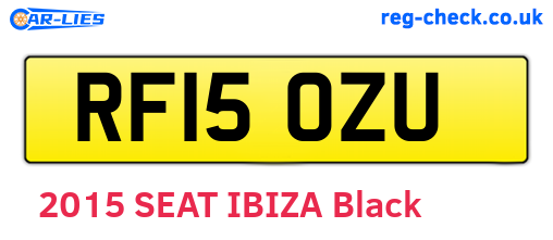 RF15OZU are the vehicle registration plates.