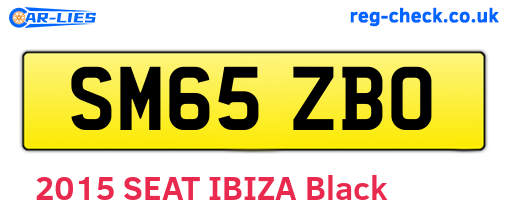 SM65ZBO are the vehicle registration plates.