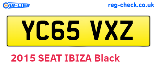 YC65VXZ are the vehicle registration plates.