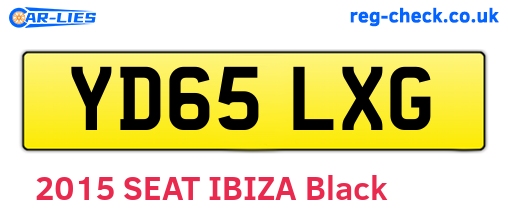 YD65LXG are the vehicle registration plates.