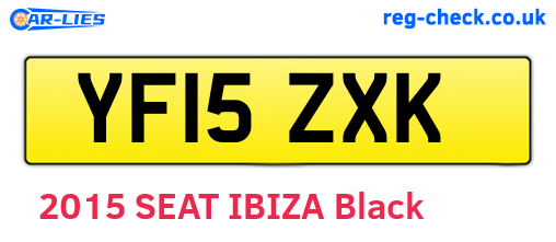 YF15ZXK are the vehicle registration plates.