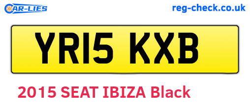 YR15KXB are the vehicle registration plates.