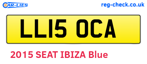 LL15OCA are the vehicle registration plates.