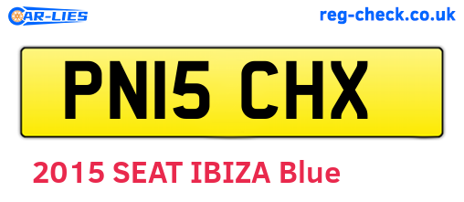 PN15CHX are the vehicle registration plates.