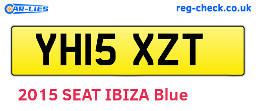 YH15XZT are the vehicle registration plates.