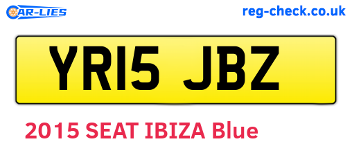 YR15JBZ are the vehicle registration plates.