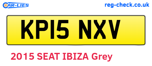 KP15NXV are the vehicle registration plates.