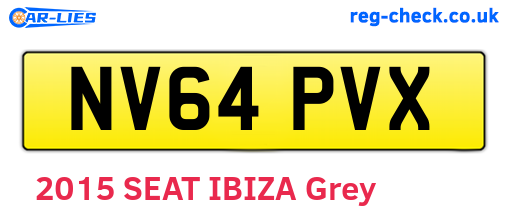 NV64PVX are the vehicle registration plates.