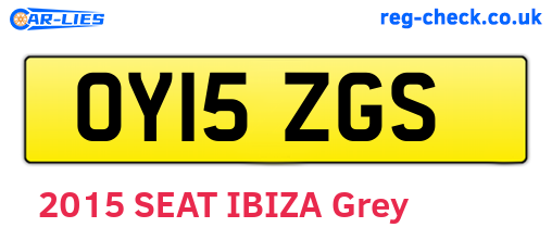 OY15ZGS are the vehicle registration plates.