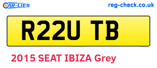 R22UTB are the vehicle registration plates.