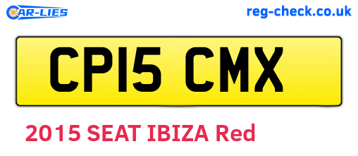 CP15CMX are the vehicle registration plates.