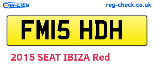 FM15HDH are the vehicle registration plates.