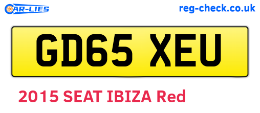 GD65XEU are the vehicle registration plates.