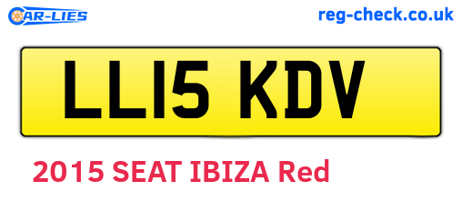 LL15KDV are the vehicle registration plates.