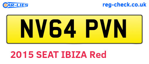NV64PVN are the vehicle registration plates.