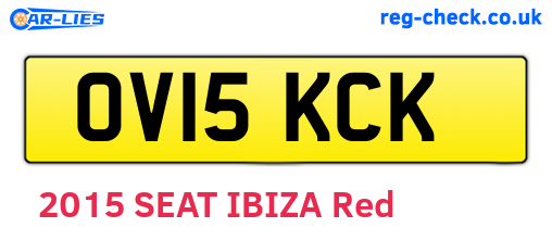 OV15KCK are the vehicle registration plates.