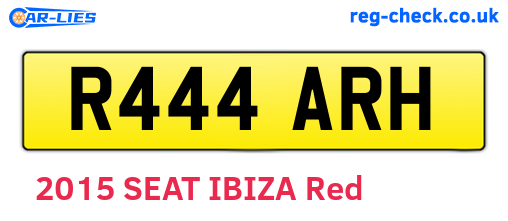R444ARH are the vehicle registration plates.