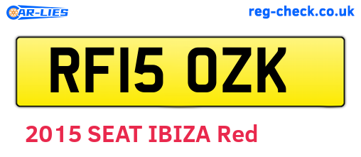 RF15OZK are the vehicle registration plates.