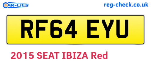 RF64EYU are the vehicle registration plates.