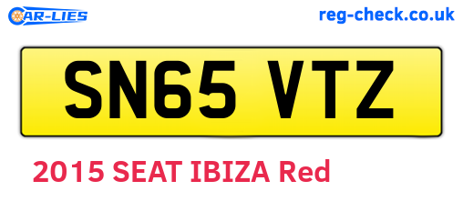 SN65VTZ are the vehicle registration plates.