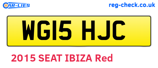 WG15HJC are the vehicle registration plates.