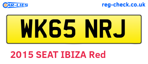 WK65NRJ are the vehicle registration plates.