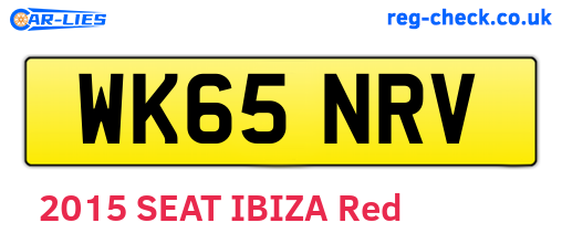 WK65NRV are the vehicle registration plates.