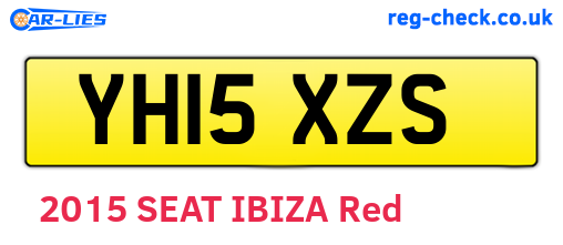 YH15XZS are the vehicle registration plates.