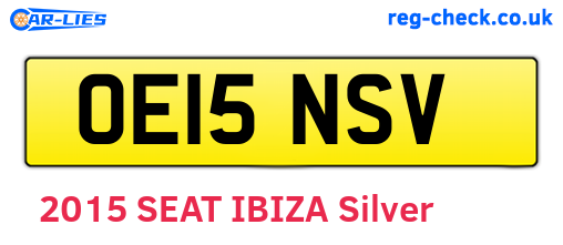 OE15NSV are the vehicle registration plates.