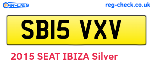 SB15VXV are the vehicle registration plates.
