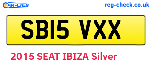 SB15VXX are the vehicle registration plates.