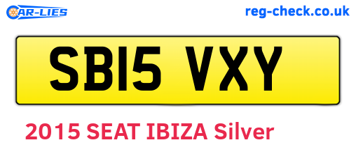 SB15VXY are the vehicle registration plates.