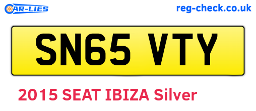 SN65VTY are the vehicle registration plates.