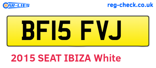 BF15FVJ are the vehicle registration plates.