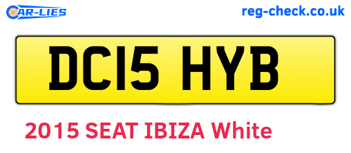 DC15HYB are the vehicle registration plates.