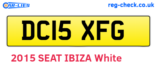 DC15XFG are the vehicle registration plates.
