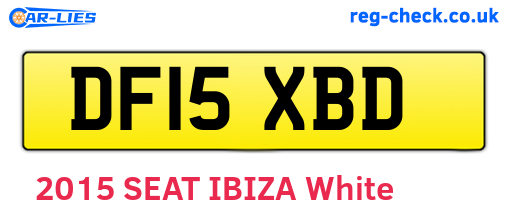 DF15XBD are the vehicle registration plates.