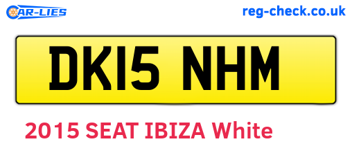 DK15NHM are the vehicle registration plates.