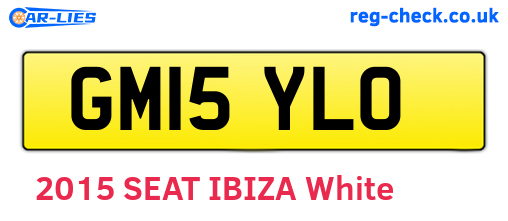 GM15YLO are the vehicle registration plates.