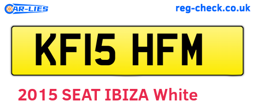 KF15HFM are the vehicle registration plates.