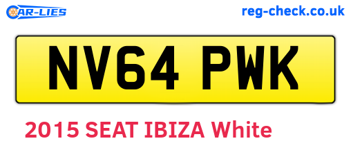 NV64PWK are the vehicle registration plates.
