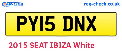 PY15DNX are the vehicle registration plates.