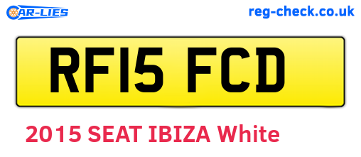 RF15FCD are the vehicle registration plates.