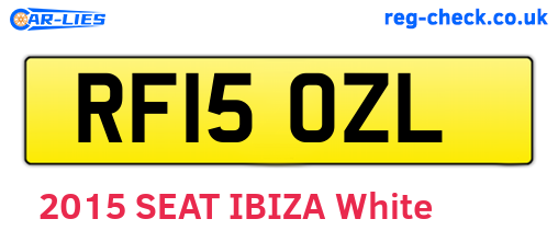 RF15OZL are the vehicle registration plates.