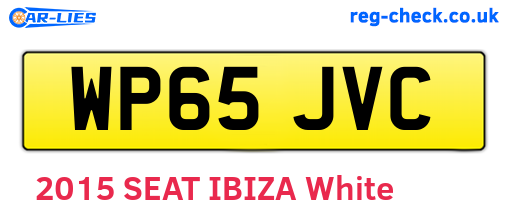WP65JVC are the vehicle registration plates.