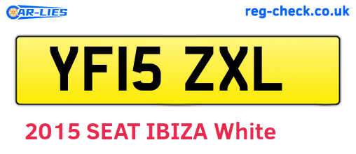 YF15ZXL are the vehicle registration plates.
