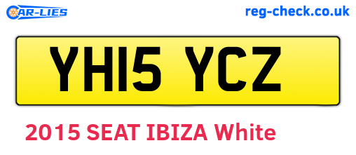 YH15YCZ are the vehicle registration plates.